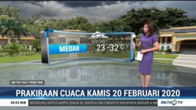 Prakiraan Cuaca Kamis 20 Februari 2020