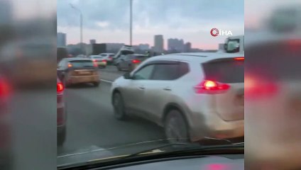 - Rusya'da kaza yapan araçlar üst üste çıktı