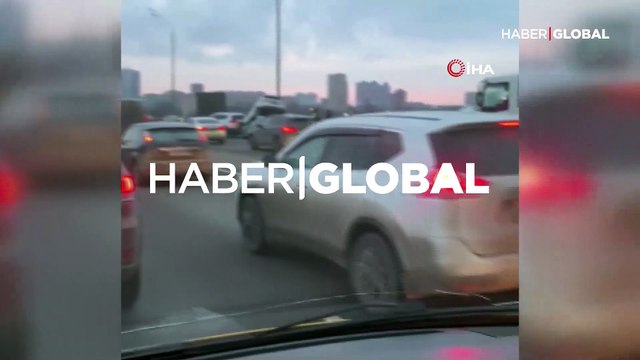 İki farklı noktada iki kaza, aynı ilginç görüntü