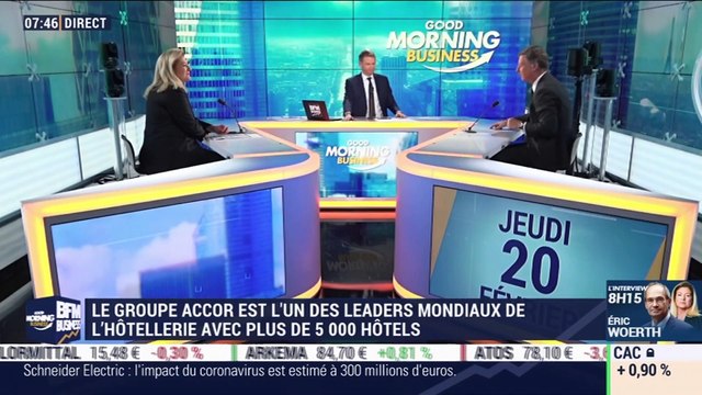 Sébastien Bazin (Accor) : Le groupe Accor est l'un des leaders mondiaux de l'hôtellerie avec plus de 5 000 hôtels - 20/02