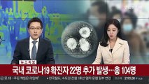 [속보] 국내 코로나19 확진자 22명 추가 발생…총 104명