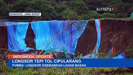 Aliran Air Tersumbat, Jalan Tol Cipularang KM 118 Longsor
