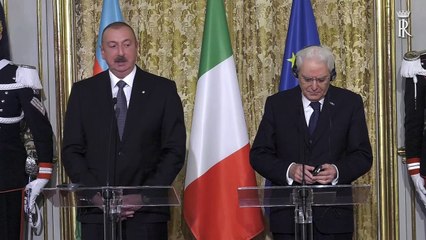 Visita di Stato del Presidente della Repubblica dell’Azerbaigian - Dichiarazionia (20.02.20)