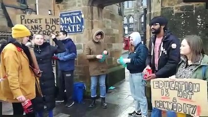 University strikes in Scotland: Edinburgh picket