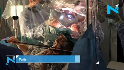 Patient plays violin during brain tumor surgery in London