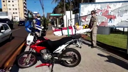 Motociclista fica ferido em acidente no centro de Cascavel