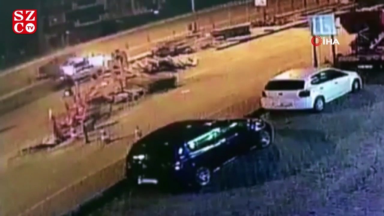 Korkunç kaza anı saniye saniye kameraya yansıdı
