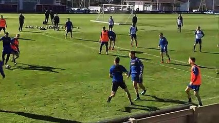 Entrenamiento de Osasuna a tres días de recibir al Granada