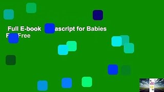 Full E-book  Javascript for Babies  For Free