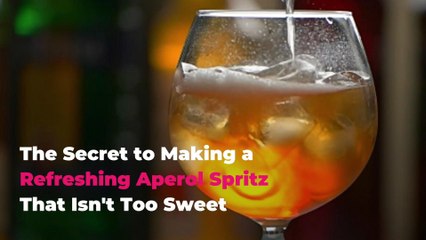 The Secret to Making a Refreshing Aperol Spritz That Isn't Too Sweet
