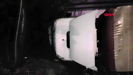 Sakarya tır devrildi, tem yolu ulaşıma kapandı