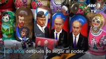 En tazas y camisetas, el rostro de Putin es omnipresente en Rusia