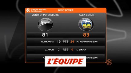 Berlin l'emporte à Saint-Pétersbourg - Basket - Euroligue (H)