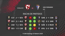 Previa partido entre Sevilla At. y San Fernando CD Jornada 26 Segunda División B