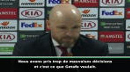 16es - ten Hag : "Trop de mauvaises décisions"