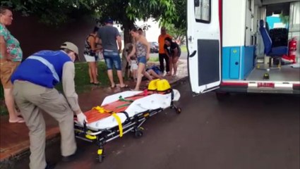 Atropelada por carro, idosa de 78 anos é socorrida pelo Siate no Universitário