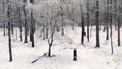 Winter wonderland arrives to this backyard