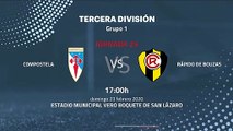 Previa partido entre Compostela y Rápido de Bouzas Jornada 25 Tercera División