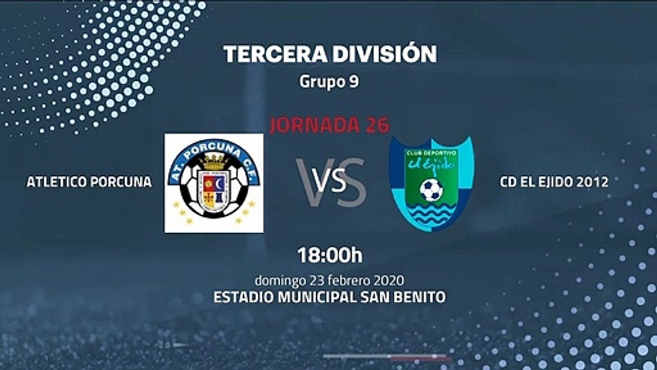 Previa partido entre Atletico Porcuna y CD El Ejido 2012 Jornada 26 Tercera División