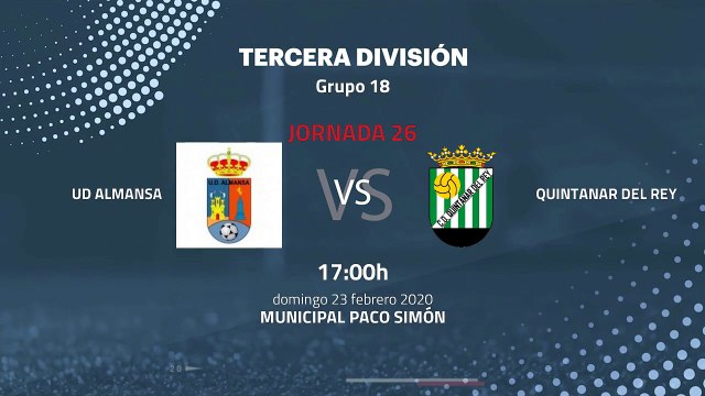 Previa partido entre UD Almansa y Quintanar del Rey Jornada 26 Tercera División