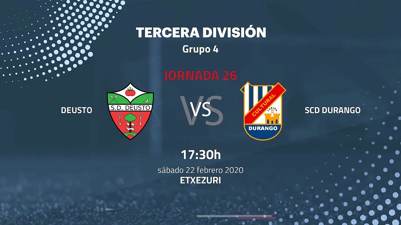 Previa partido entre Deusto y SCD Durango Jornada 26 Tercera División
