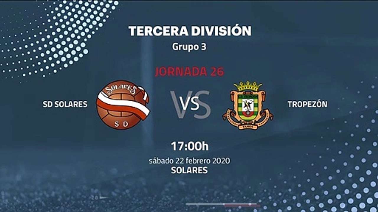 Previa partido entre SD Solares y Tropezón Jornada 26 Tercera División