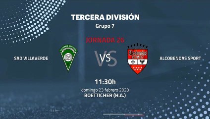 Previa partido entre SAD Villaverde y Alcobendas Sport Jornada 26 Tercera División