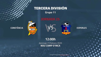 Previa partido entre Constància y Esporles Jornada 25 Tercera División