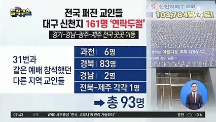 전국 퍼진교인들…대구 신천지 161명 ‘연락두절’