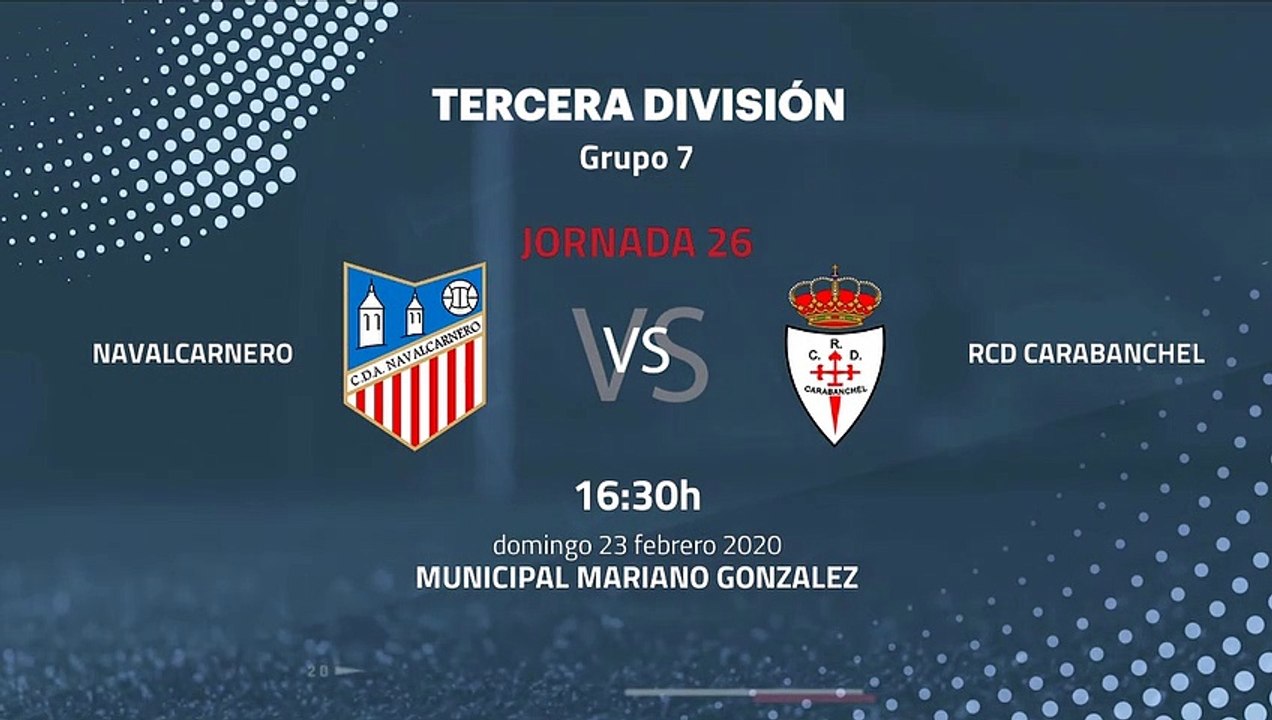 Previa partido entre Navalcarnero y RCD Carabanchel Jornada 26 Tercera División