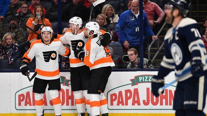 Kevin Hayes wins it in overtime and celebrates in style