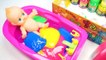 Number Counting Baby Doll Slime Bath Time Learn Colors Surprise Toys Video