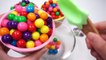 Learn Colors Bubble Gum Candy Ice Cream Surprise Toys and Foam Clay Slime Video