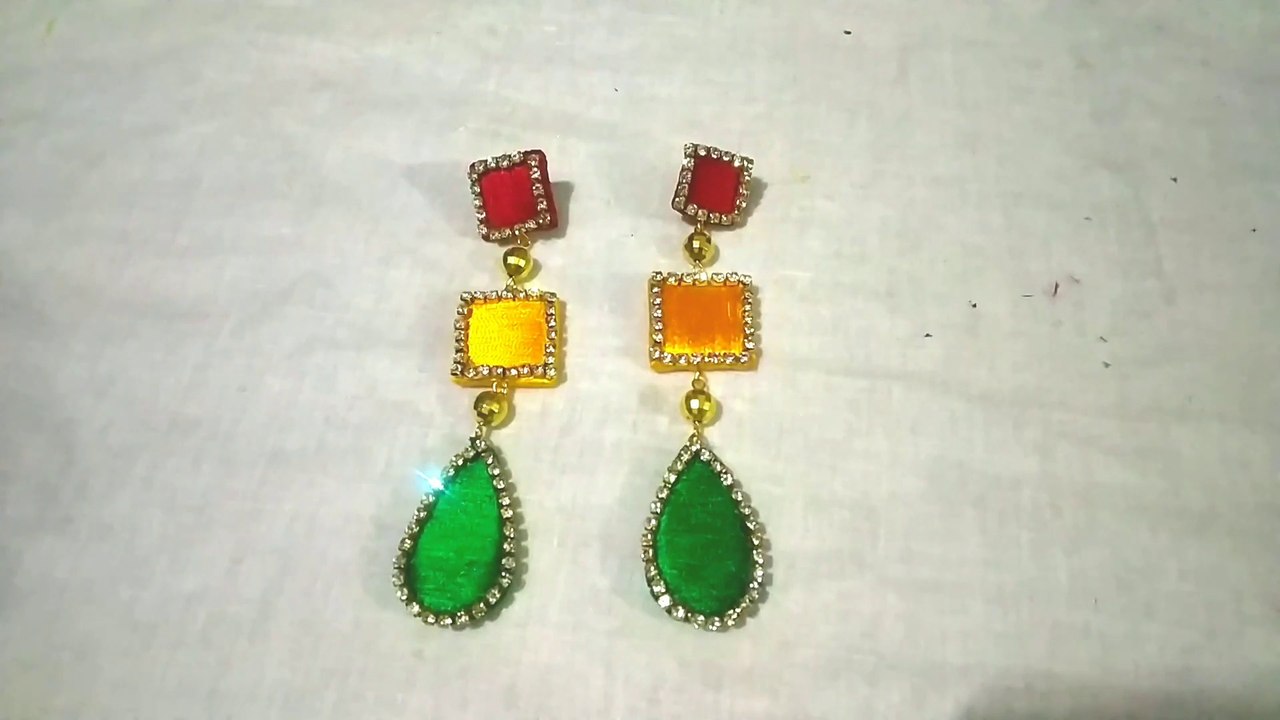 How to make silk thread earrings | Thread earrings |#preeticreationsdda