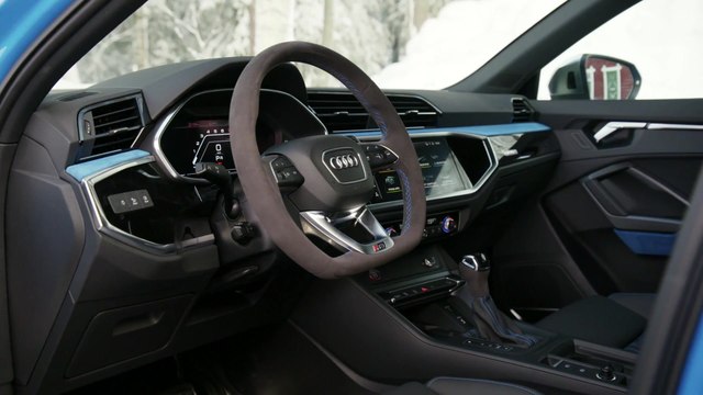 Audi RS Q3 Sportback Interior Design in Turbo Blue