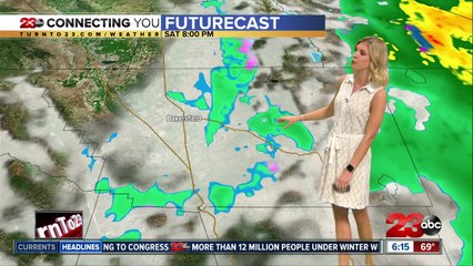 Above average on Friday before a big cool down and scattered showers on Saturday