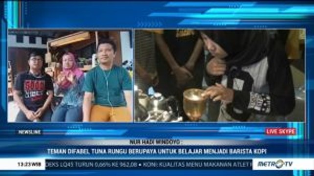 Komunitas Aura Lentera Banyuwangi Beri Pelatihan Membuat Kopi Bagi Difabel