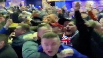 Rangers fans celebrate final whistle of incredible 3-2 win over Braga