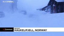 ۵۰ نفر در نروژ به دام برف و بوران افتادند