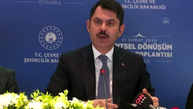 Bakan Kurum, İstanbul Kentsel Dönüşüm İstişare Toplantısı sonrası basın toplantısı düzenledi (2)