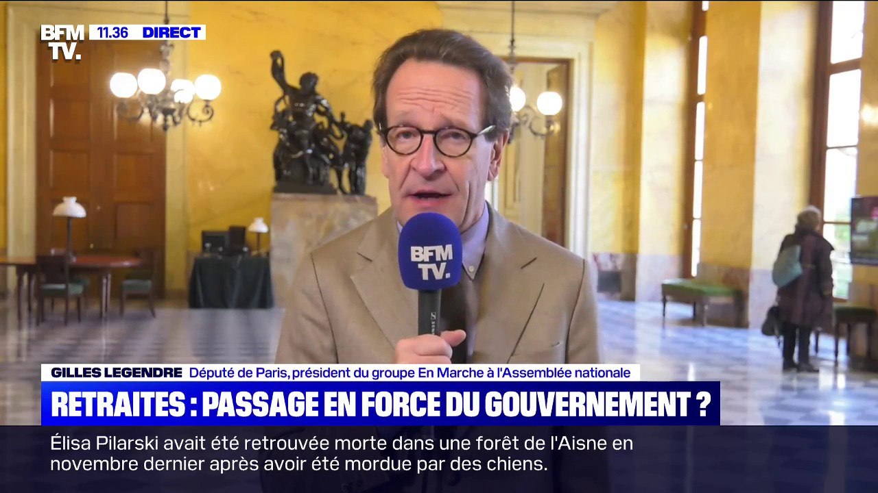 Retraites: Gilles Legendre assure que "pour l'instant, ce n'est pas le moment du 49-3"
