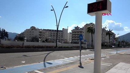 Muğla marmaris'te ilk cemre havaya düştü sahiller cıvıl cıvıl