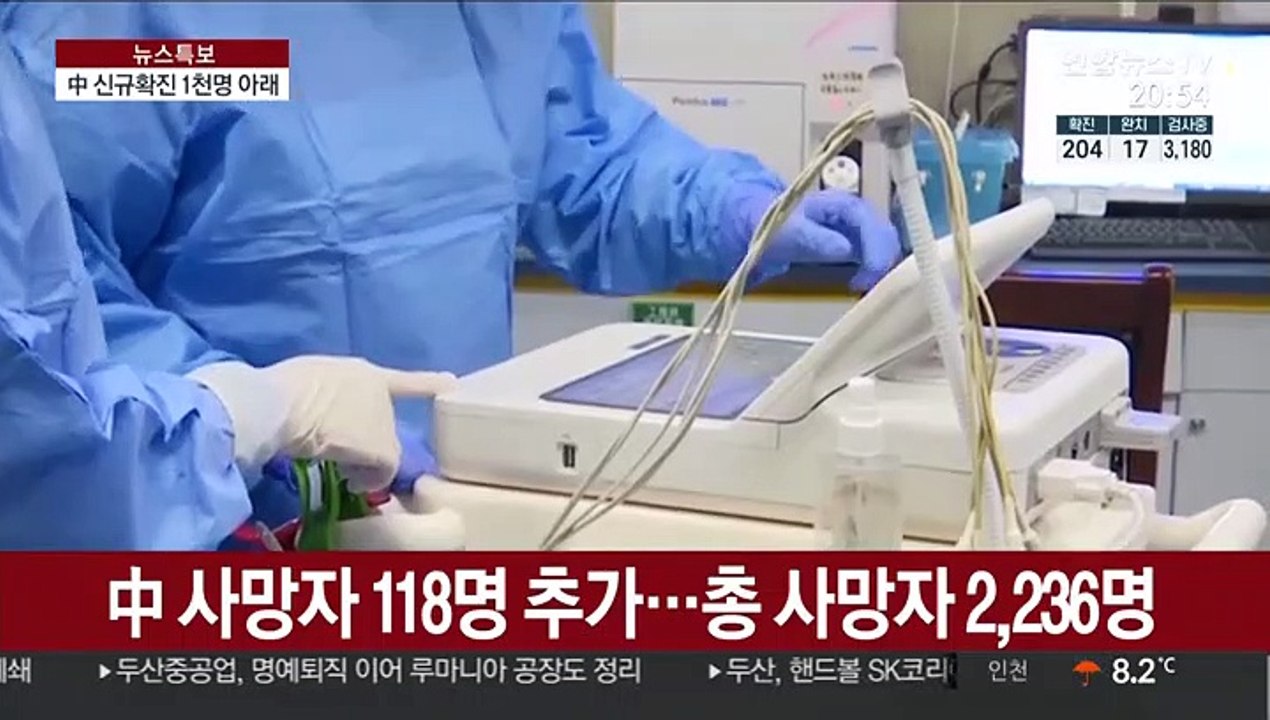 中 신규확진 이틀째 1천명 아래…진정 국면 진입?