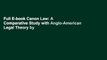 Full E-book Canon Law: A Comparative Study with Anglo-American Legal Theory by John J. O.F.M.