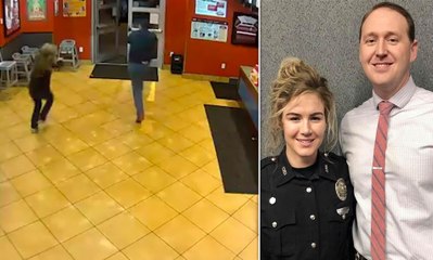 El ladrón tiene la mala suerte de atracar el restaurante donde celebra una cena romántica la pareja de policías