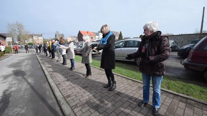 Déménagement original de la bibliothèque de Andenne