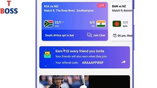Cricket Lovers Earn 1000rs Guaranteed By ICC World cup Live Score App Cricket Swag