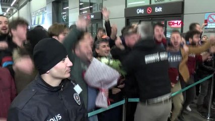 Spor trabzonspor'a istanbul'da coşkulu karşılama