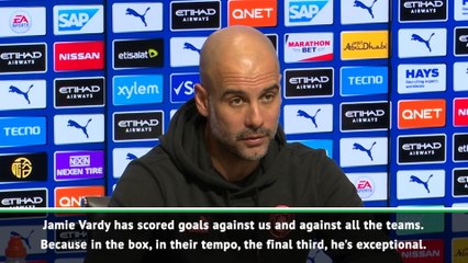 Vardy is an exceptional player - Guardiola