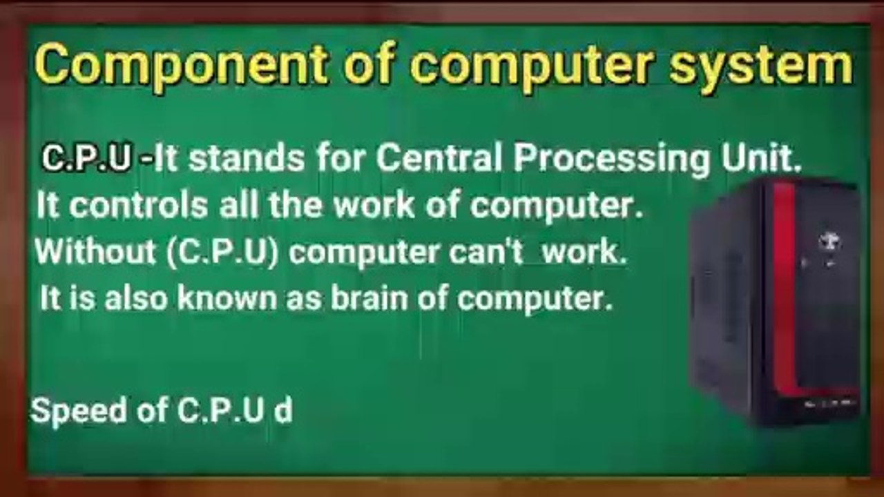 Chapter 7 | Component of Computer | C.U | M.U | A.L.U in Hindi